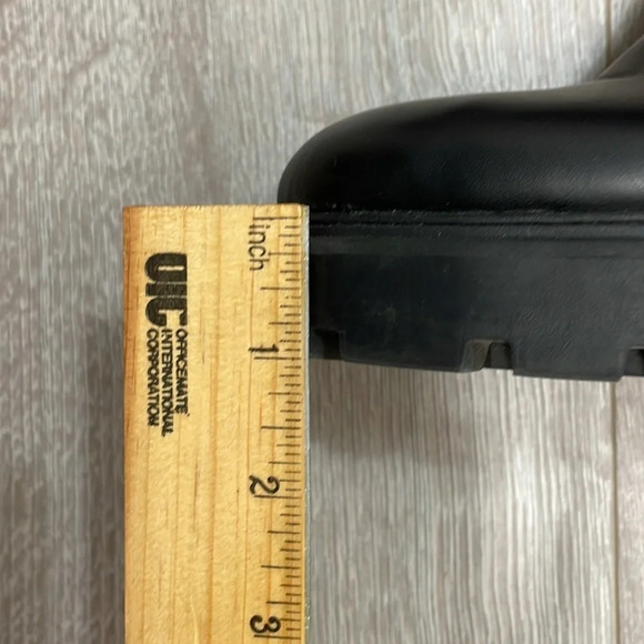 Steve Madden North Chunky Platform Boots Embellished Buckle Straps Black 10 - Picture 13 of 16